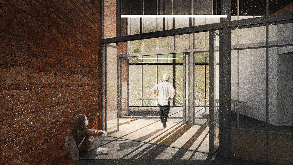 Perspectives sur partie bucolique<br>Document personnel - Cinema 4d - Adobe Photoshop